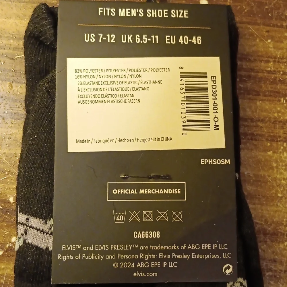 Elvis Presley socks one size mens and woman's nwt